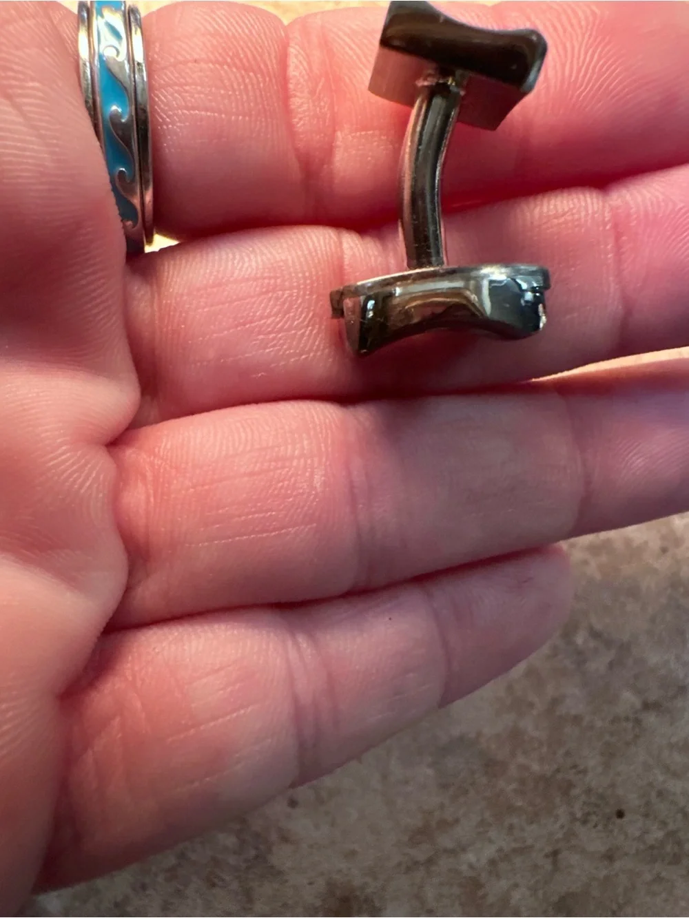 Tiffany & Co 1837 Square Cufflinks Black Titanium circa 2006